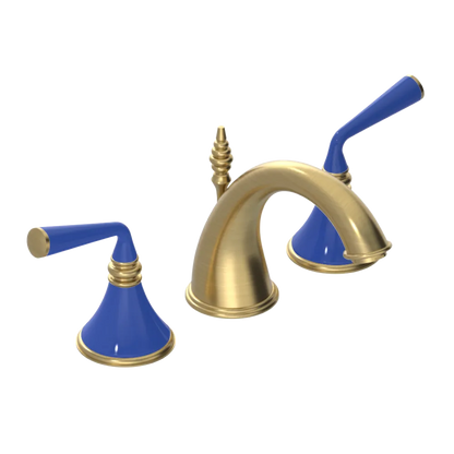 Rubinet Widespread Lav. Set. (less drain) Satin Brass