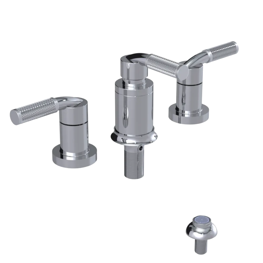 Rubinet Bidet Fitting with Spray, Diverter, and Vacum Breaker (Less Drain) Chrome