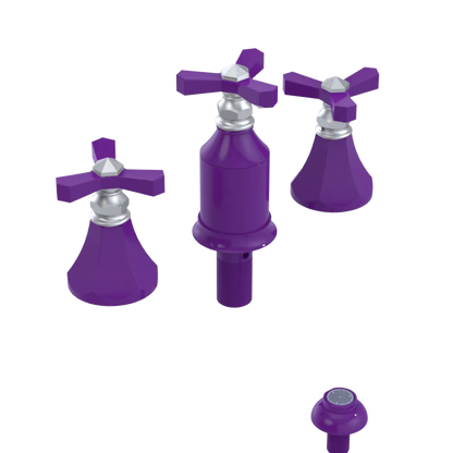 Rubinet Bidet Fitting with Spray, Diverter, and Vacum Breaker (Less Drain) Purple Haze