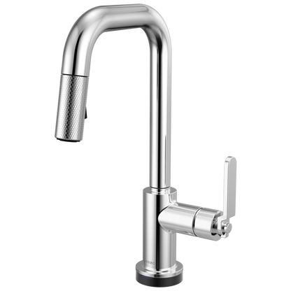 Brizo Smarttouch Pull Down Prep Faucet With Square Spout Industrial Handle