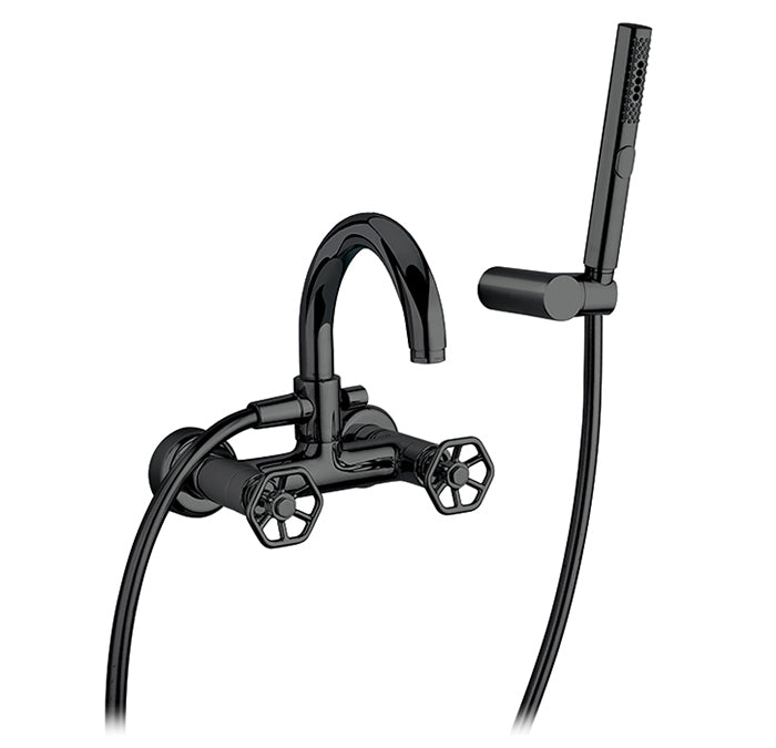 Cabano Wall mount tub filler with hand shower