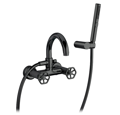 Cabano Wall mount tub filler with hand shower