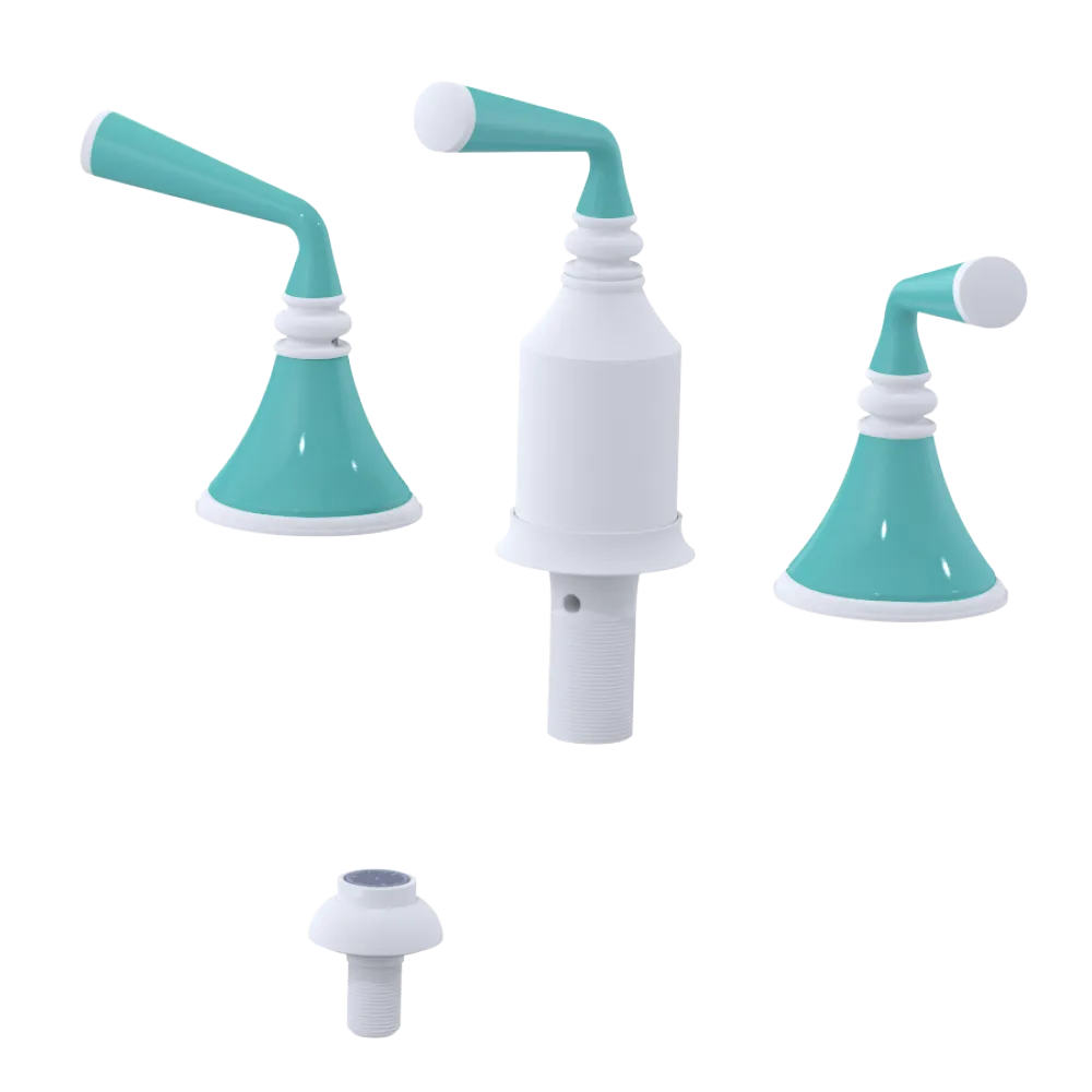 Rubinet Bidet Fitting with Spray, Diverter, and Vacum Breaker (Less Drain) Matt White