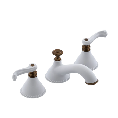 Rubinet Widespread Lav. Set. (less drain) Matt White