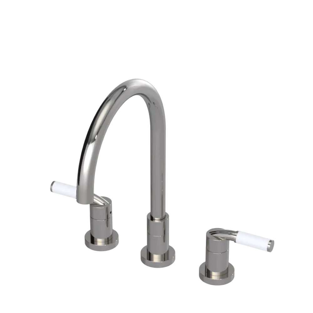 Rubinet Widespread Kitchen Set Polished Nickel
