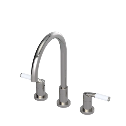 Rubinet Widespread Kitchen Set Polished Nickel