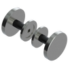 Rubinet Shower Door Knob (set) Satin Nickel