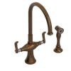 Rubinet Two Handle Single Hole Kitchen Set with Hand Spray Oil Rubbed Bronze