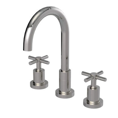 Rubinet Widespread Kitchen Set with LaSalle Spout Polished Nickel