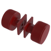 Rubinet Shower Door Knob (set) Maroon