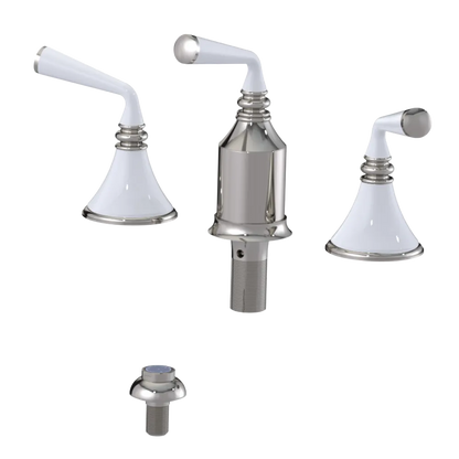 Rubinet Bidet Fitting with Spray, Diverter, and Vacum Breaker (Less Drain) Polished Nickel