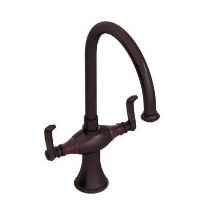 Rubinet Two Handle Single Hole Kitchen Set Tuscan Brass