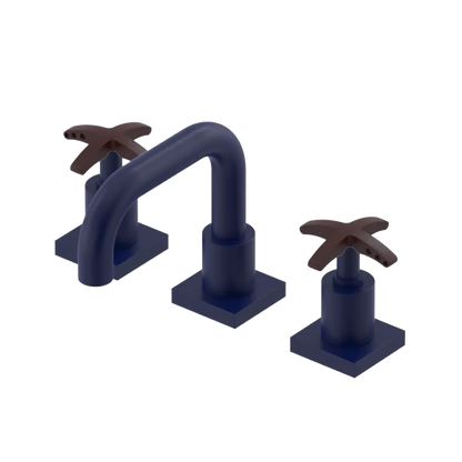 Rubinet Widespread Lav. Set. with Genesis spout (less drain) Midnight Blue