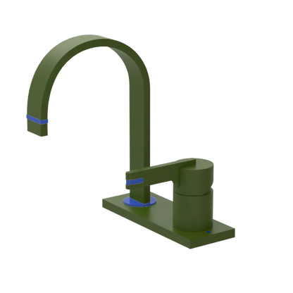 Rubinet 4" Centre Single Control Lav. Set (less drain) Green Envy