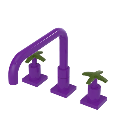 Rubinet Widespread Kitchen Set with Genesis Spout Purple Haze
