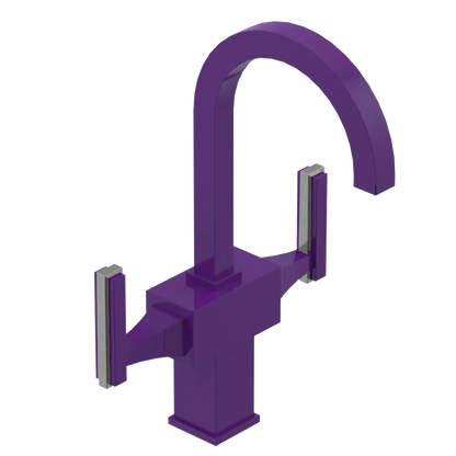 Rubinet Single Hole Dual Handle Lav. Set. (less drain) Purple Haze