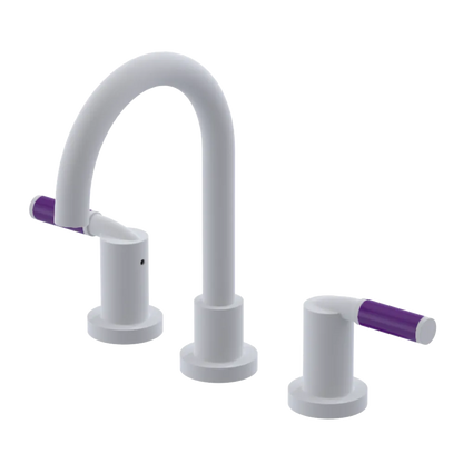 Rubinet Widespread Lav set (less drain) Matt White