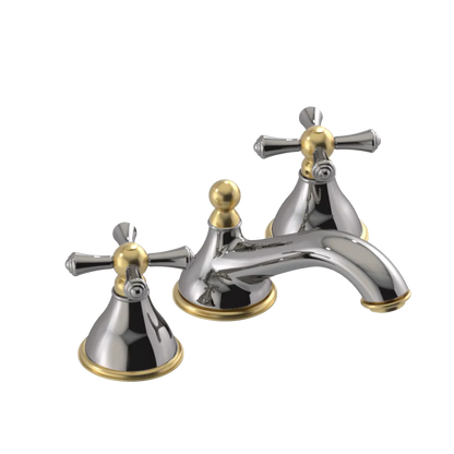 Rubinet Widespread Lav. Set. (less drain) Polished Nickel