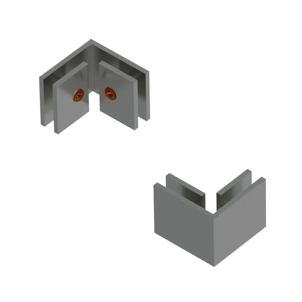 Rubinet 90 Glass to Glass Satin Nickel