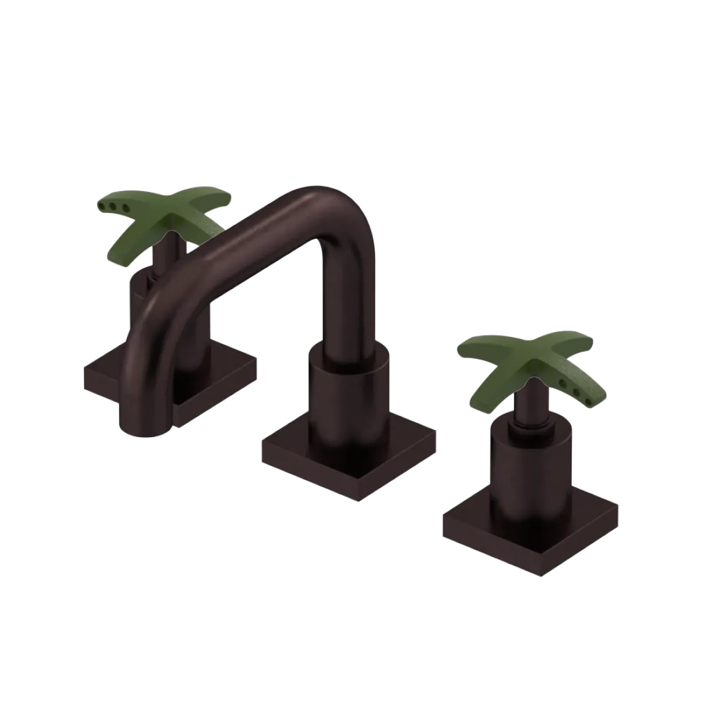 Rubinet Widespread Lav. Set. with Genesis spout (less drain) Oil Rubbed Bronze