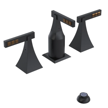 Rubinet Bidet Fitting with Spray, Diverter, and Vacum Breaker (Less Drain) Matt Black