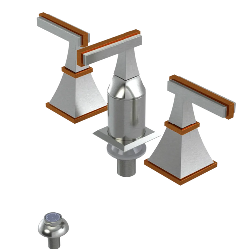 Rubinet Bidet Fitting with Spray, Diverter, and Vacum Breaker (Less Drain) Satin Nickel