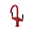 Rubinet Single Hole Dual Handle Lav. Set. (less drain) Red