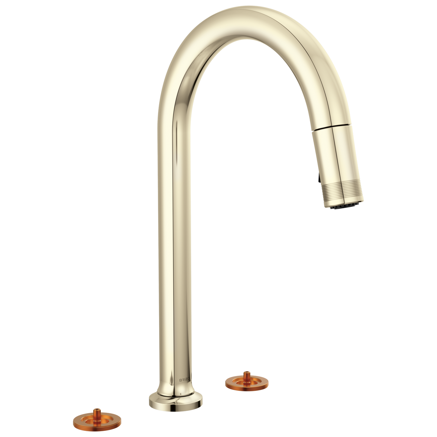 Brizo Widespread Pull Down Faucet With Arc Spout Less Handles