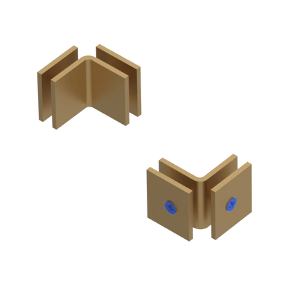 Rubinet 90 Glass to Glass Open Face Satin Gold