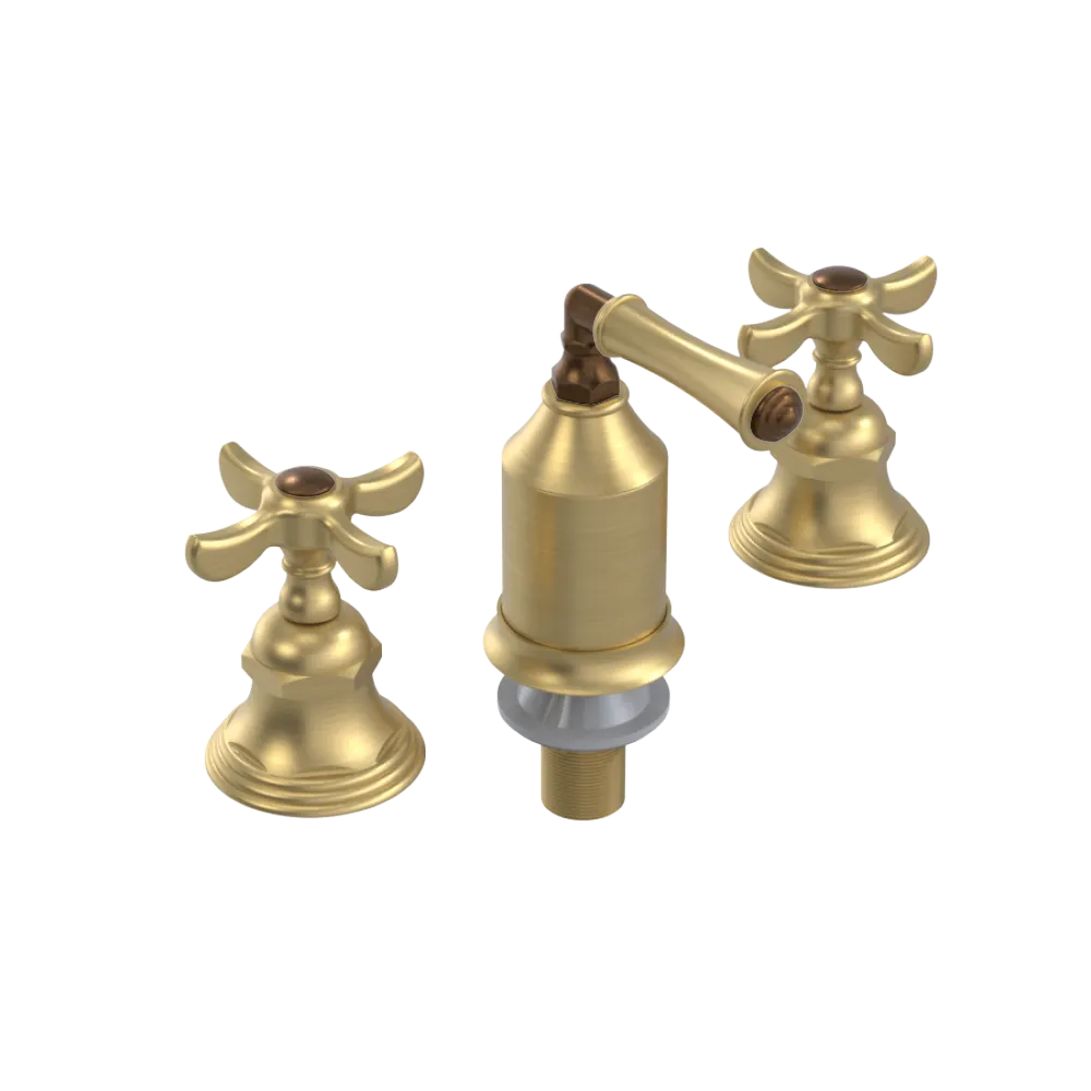 Rubinet Bidet Fitting with Spray, Diverter, and Vacum Breaker (Less Drain) Satin Gold