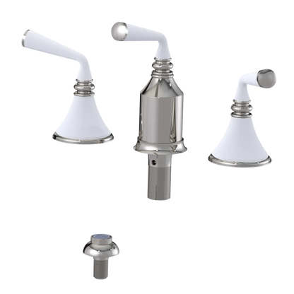 Rubinet Bidet Fitting with Spray, Diverter, and Vacum Breaker (Less Drain) Polished Nickel