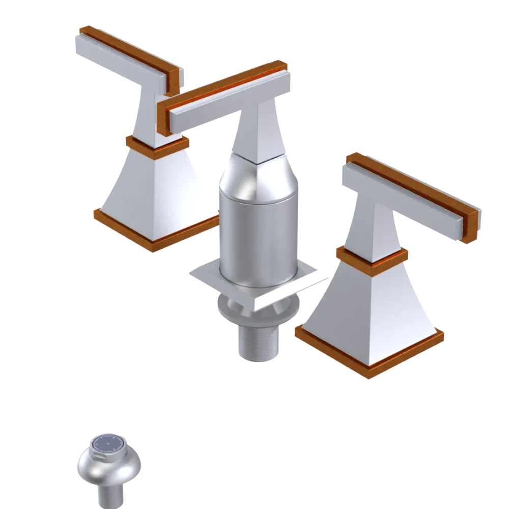 Rubinet Bidet Fitting with Spray, Diverter, and Vacum Breaker (Less Drain) Satin Chrome