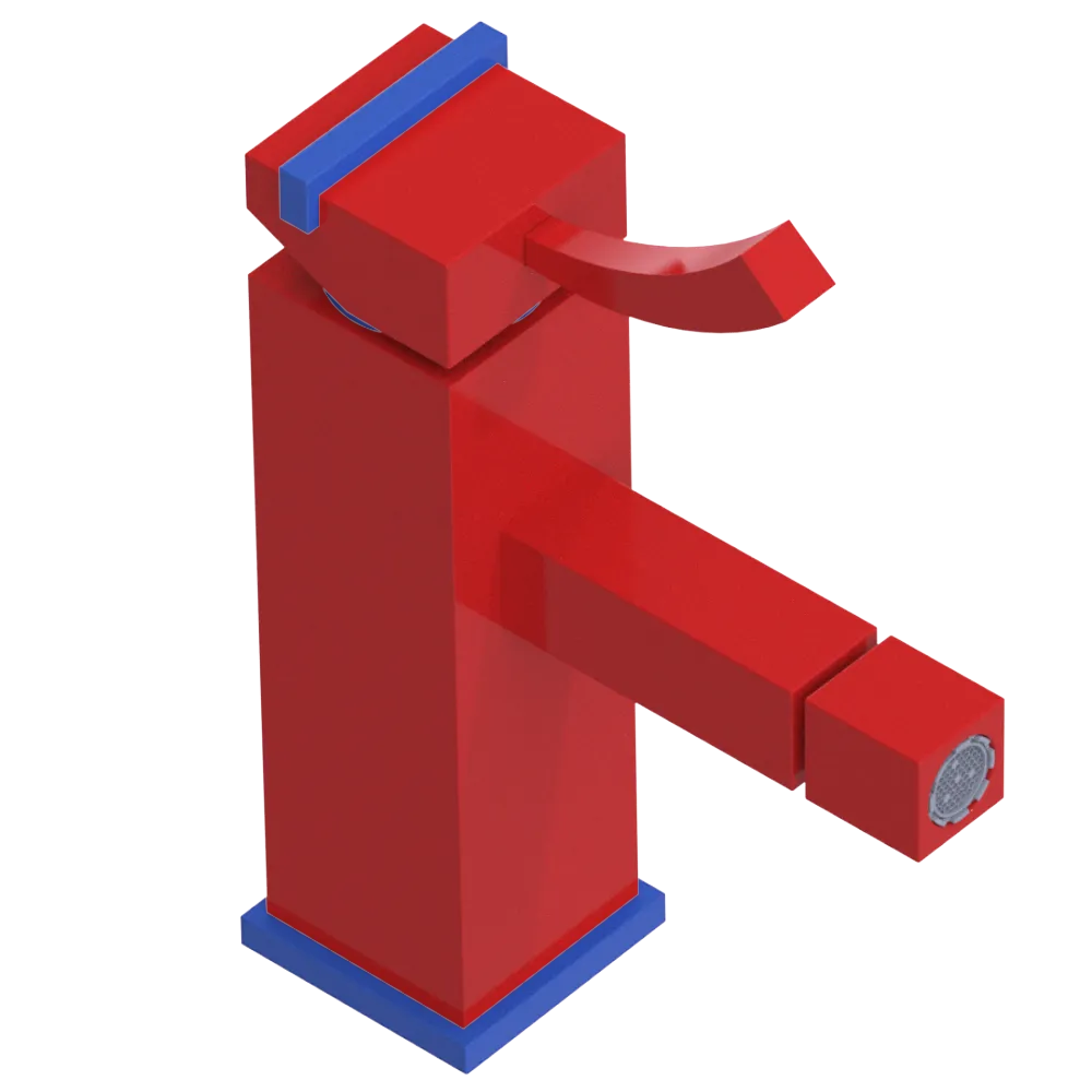 Rubinet Single Control Bidet Fitting (less drain) Red