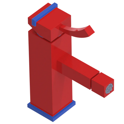 Rubinet Single Control Bidet Fitting (less drain) Red