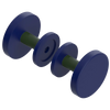 Rubinet Shower Door Knob (set) Midnight Blue