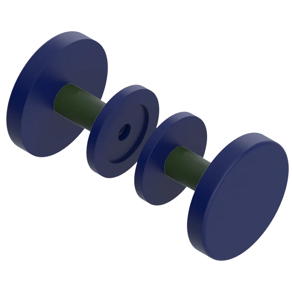 Rubinet Shower Door Knob (set) Midnight Blue