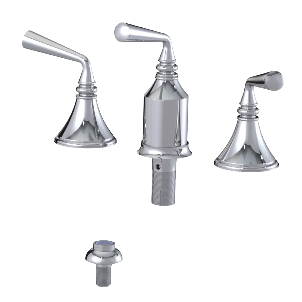 Rubinet Bidet Fitting with Spray, Diverter, and Vacum Breaker (Less Drain) Chrome