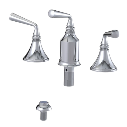 Rubinet Bidet Fitting with Spray, Diverter, and Vacum Breaker (Less Drain) Chrome