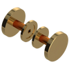Rubinet Shower Door Knob (set) Gold