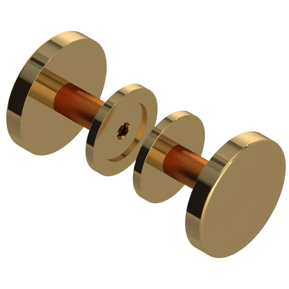 Rubinet Shower Door Knob (set) Gold