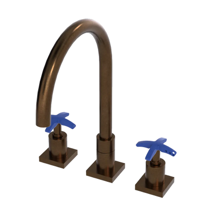 Rubinet Widespread Kitchen Set Tuscan Brass