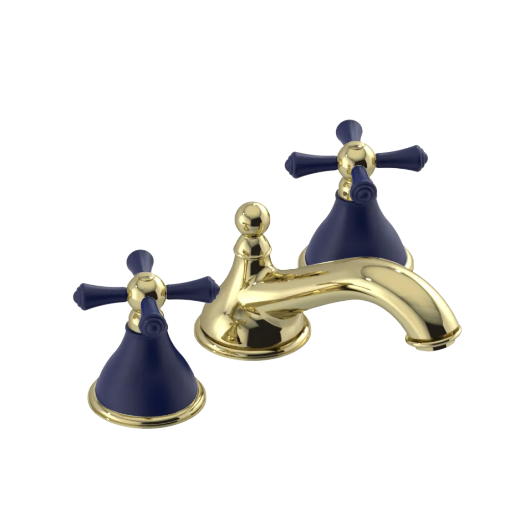 Rubinet Widespread Lav. Set. (less drain) Gold