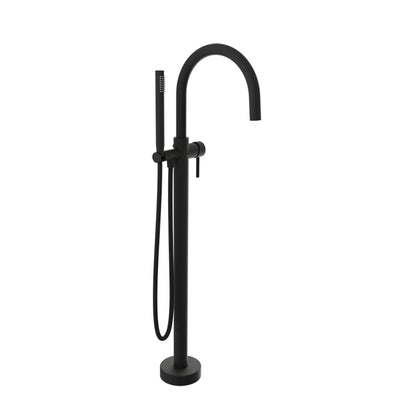 Baril Floor-mounted tub filler with hand shower