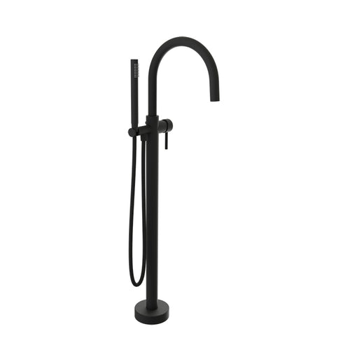 Baril Floor-mounted tub filler with hand shower