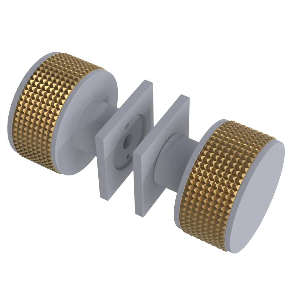 Rubinet Shower Door Knob (set) Matt White