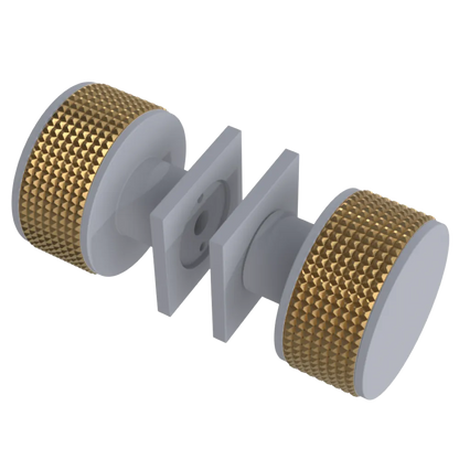 Rubinet Shower Door Knob (set) Matt White