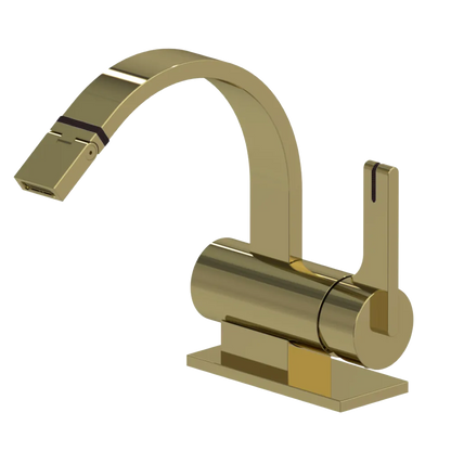 Rubinet Single Control Bidet Fitting (less drain) Natural Brass