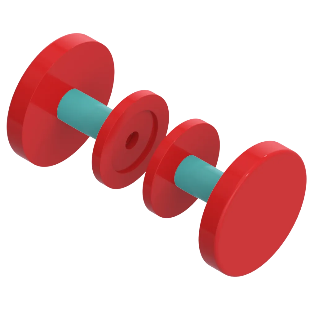 Rubinet Shower Door Knob (set) Red