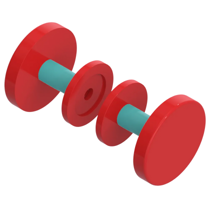 Rubinet Shower Door Knob (set) Red