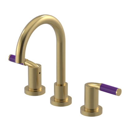 Rubinet Widespread Lav set (less drain) Satin Brass